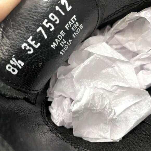 Vintage Florsheim Black Leather Lexington Wingtip Oxford Lace Up Dress Shoes 8.5 - Picture 9 of 12